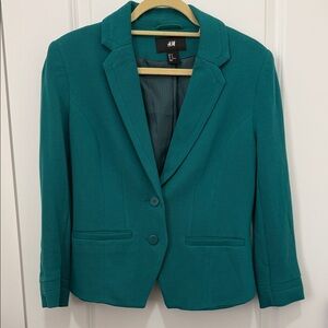 H&M Women's Teal Suit Jacket
